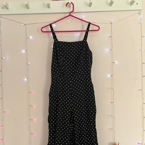 Black Polk dot romper
